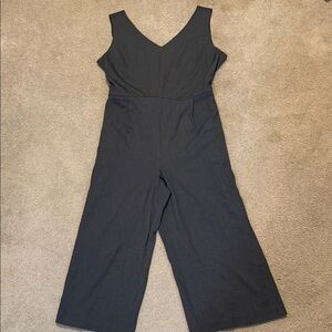 LOFT Elegant Dark Gray Sleeveless Jumpsuit